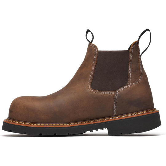 Thorogood Men's American Heritage Round Toe 90 Chelsea Work Boot - Brown - 804-4109 - Overlook Boots