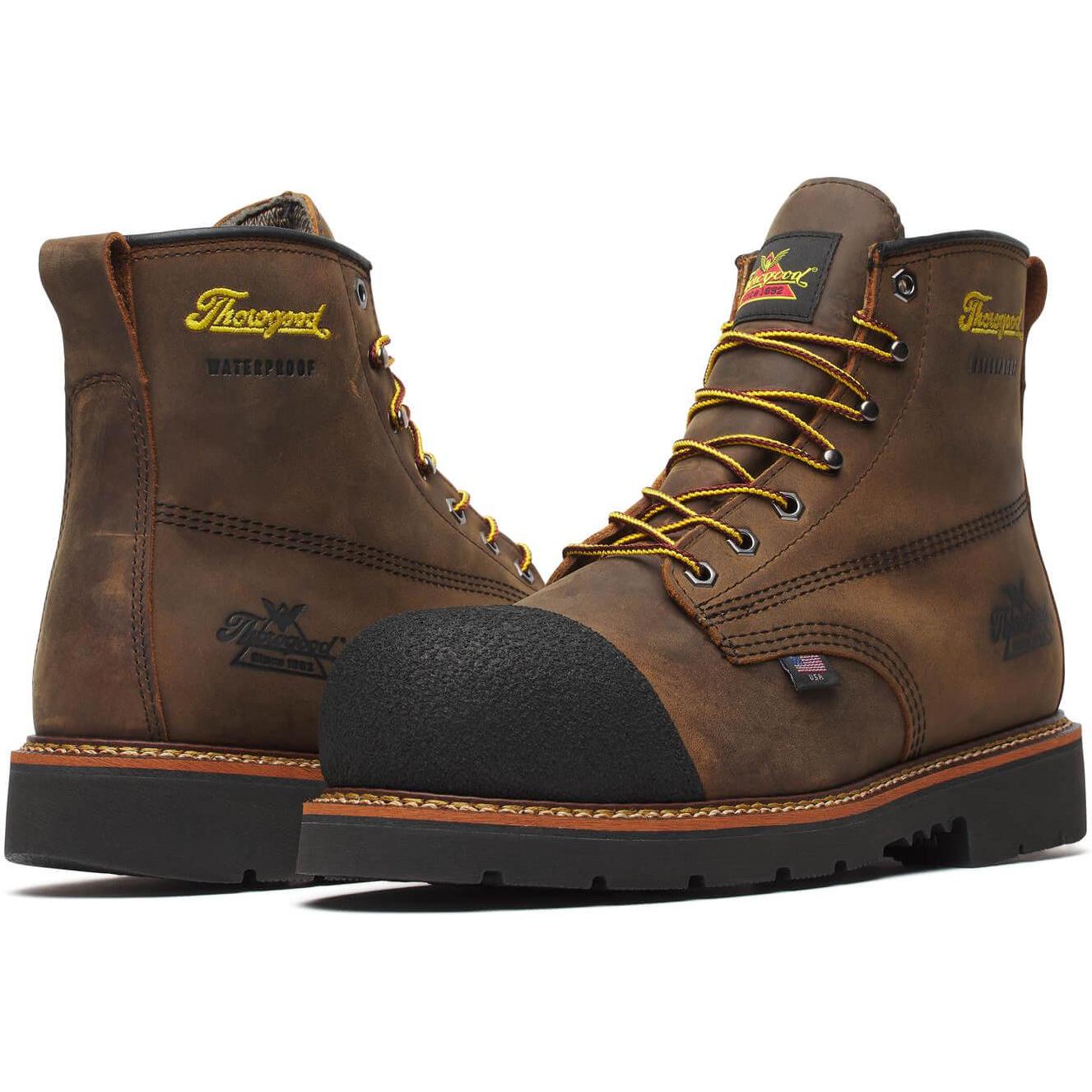 Thorogood Men's Hammerhead 6" Nano Toe Waterproof Maxwear Work Boot - Brown - 804-4137 - Overlook Boots