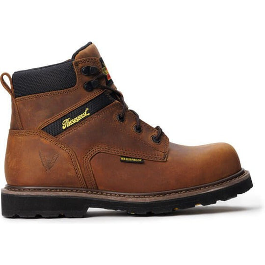 Thorogood Men's Job Site Series 6" Composite Toe Waterproof Work Boot - Brown - 804-4143 7.0 / Medium / Brown - Overlook Boots