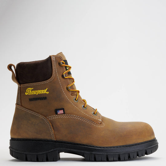 Thorogood Men's Genesis Series 6" Round Toe Waterproof Work Boot - Chestnut - 814-4149 - Overlook Boots