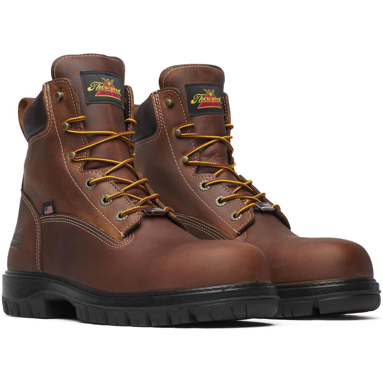 Thorogood Men's Genesis Series 6" Round Toe WP Work Boot- Bourbon- 804-4151 - Overlook Boots
