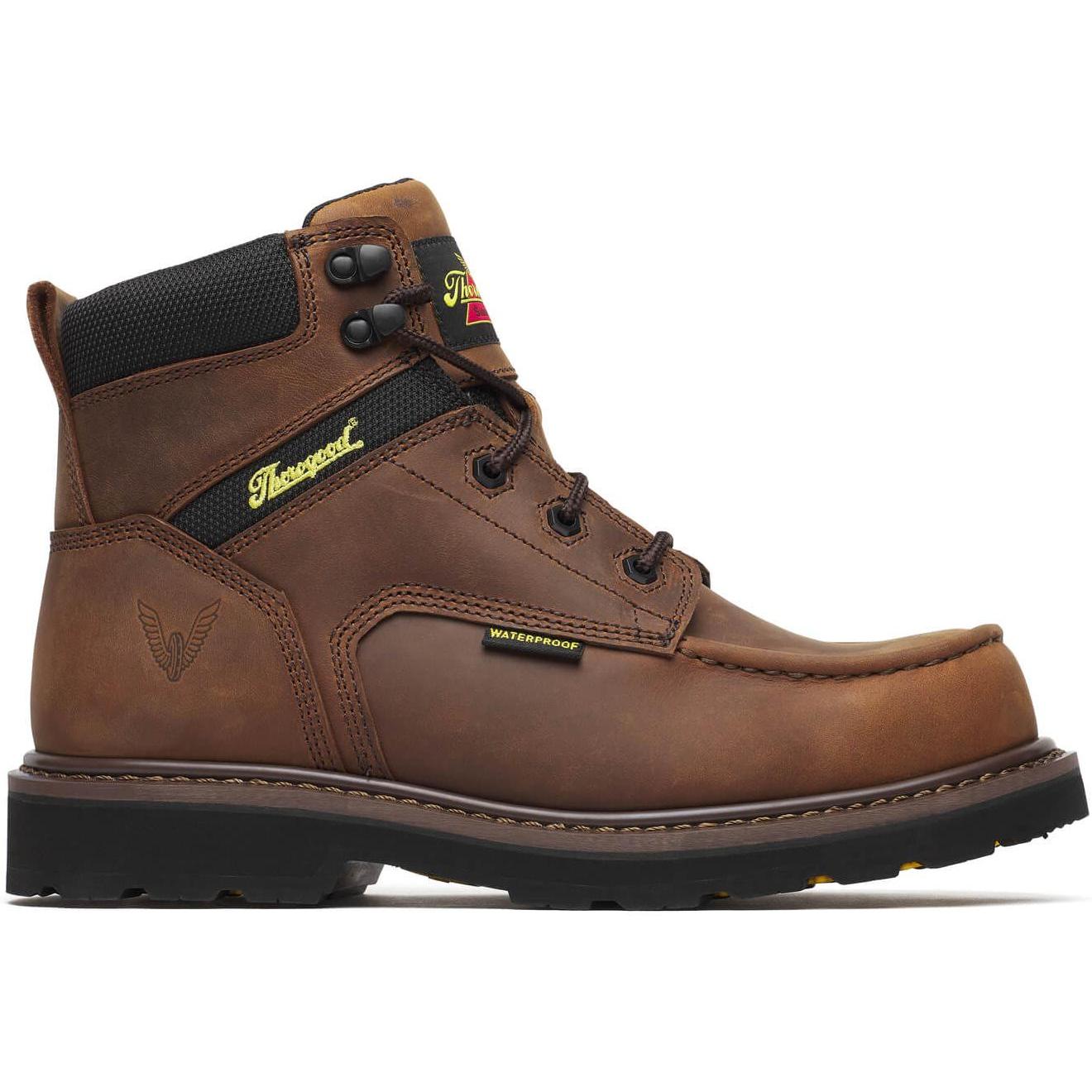 Thorogood Men's Jobsite Series 6" Comp Moc Toe WP Work Boot- Crazy- 804-4170 7 / Medium / Crazy Horse - Overlook Boots