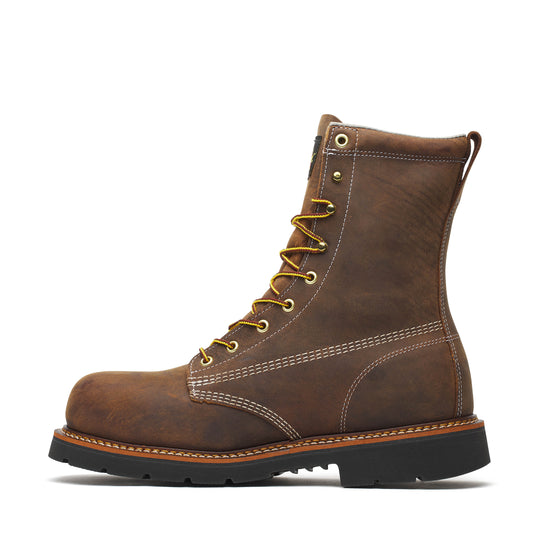 Thorogood Men's American Heritage 8" Steel Toe Slip Resistant Work Boot - Brown - 804-4211
