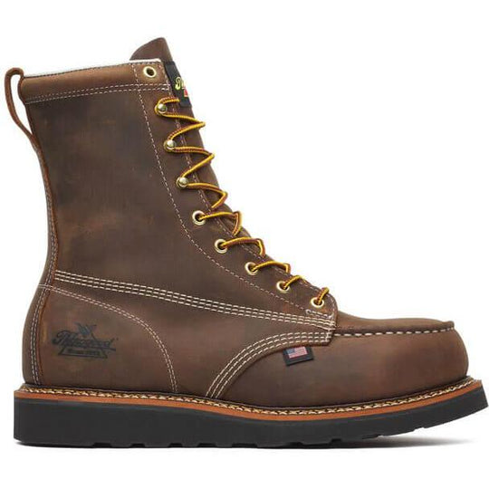 Thorogood Men's American Heritage 8" Steel Toe Wedge Work Boot - Brown - 804-4235 7.0 / Medium / Brown - Overlook Boots