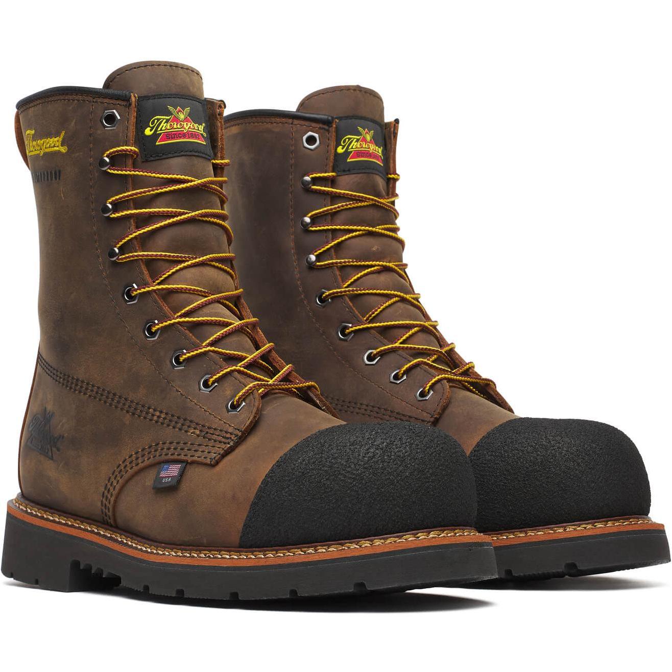 Thorogood Men's Hammerhead 8" Nano Toe Waterproof Work Boot - Brown - 804-4237 - Overlook Boots