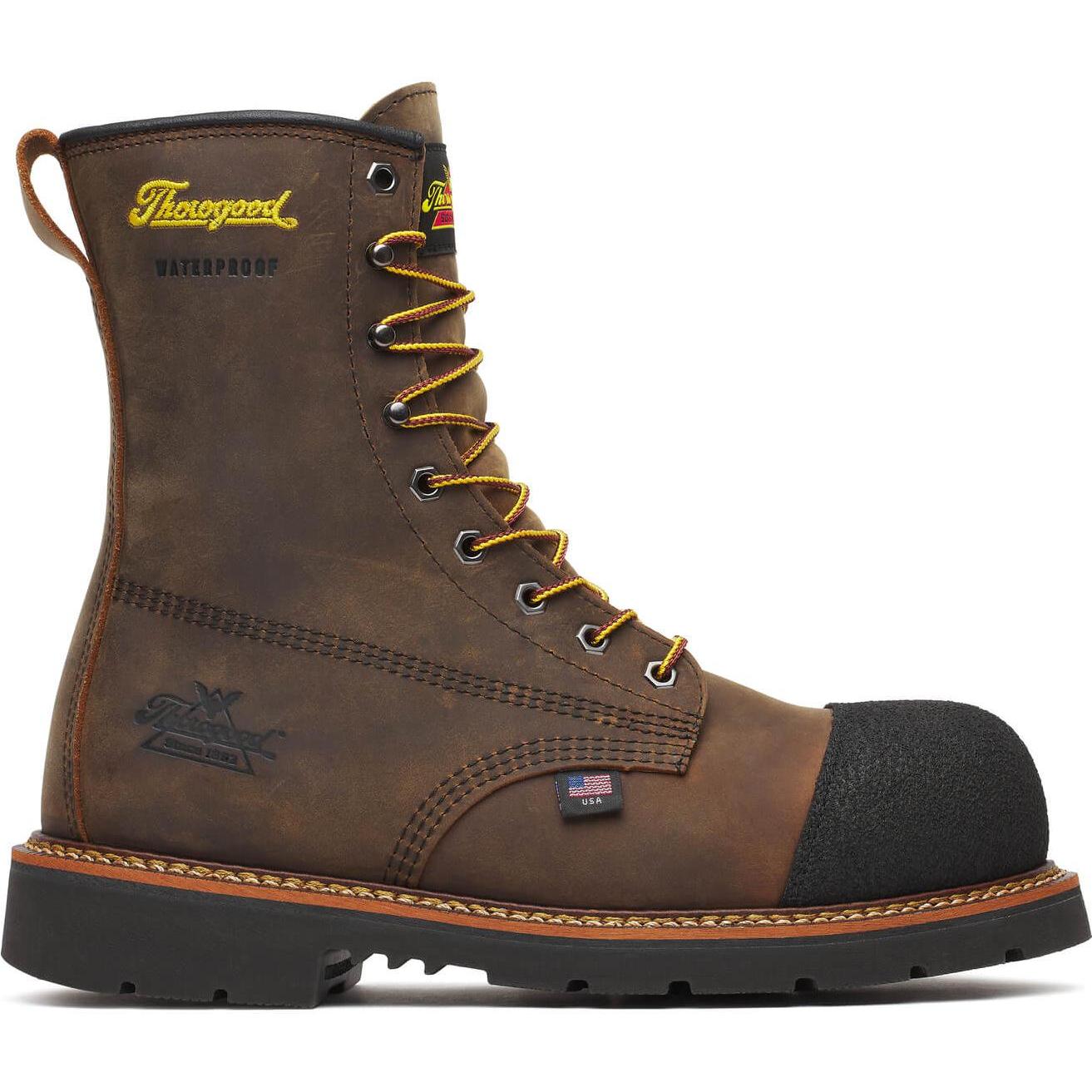 Thorogood Men's Hammerhead 8" Nano Toe Waterproof Work Boot - Brown - 804-4237 7 / Medium / Brown - Overlook Boots