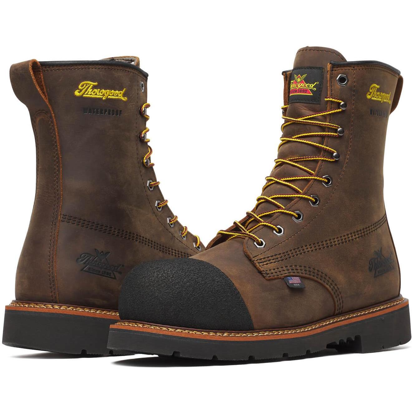 Thorogood Men's Hammerhead 8" Nano Toe Waterproof Work Boot - Brown - 804-4237 - Overlook Boots