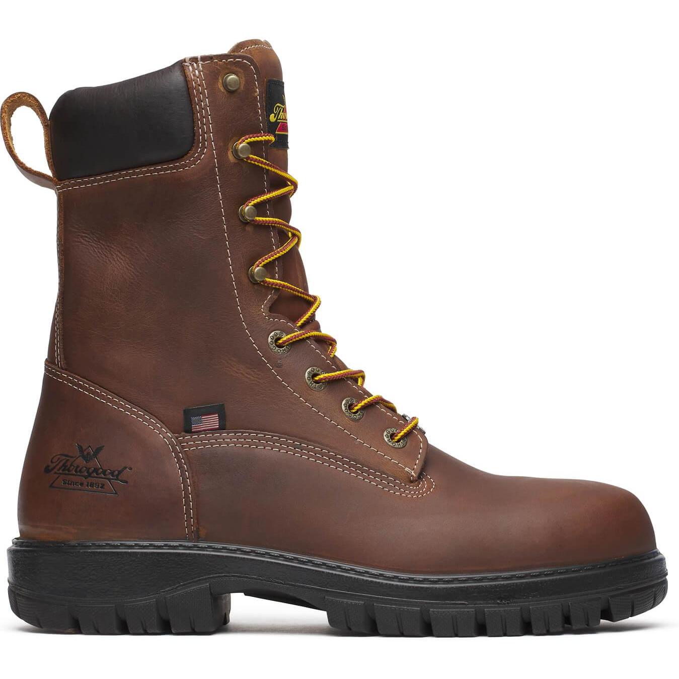 Thorogood Men's Genesis Series 8" Round Toe WP Work Boot- Bourbon- 804-4251 7 / Medium / Bourbon - Overlook Boots