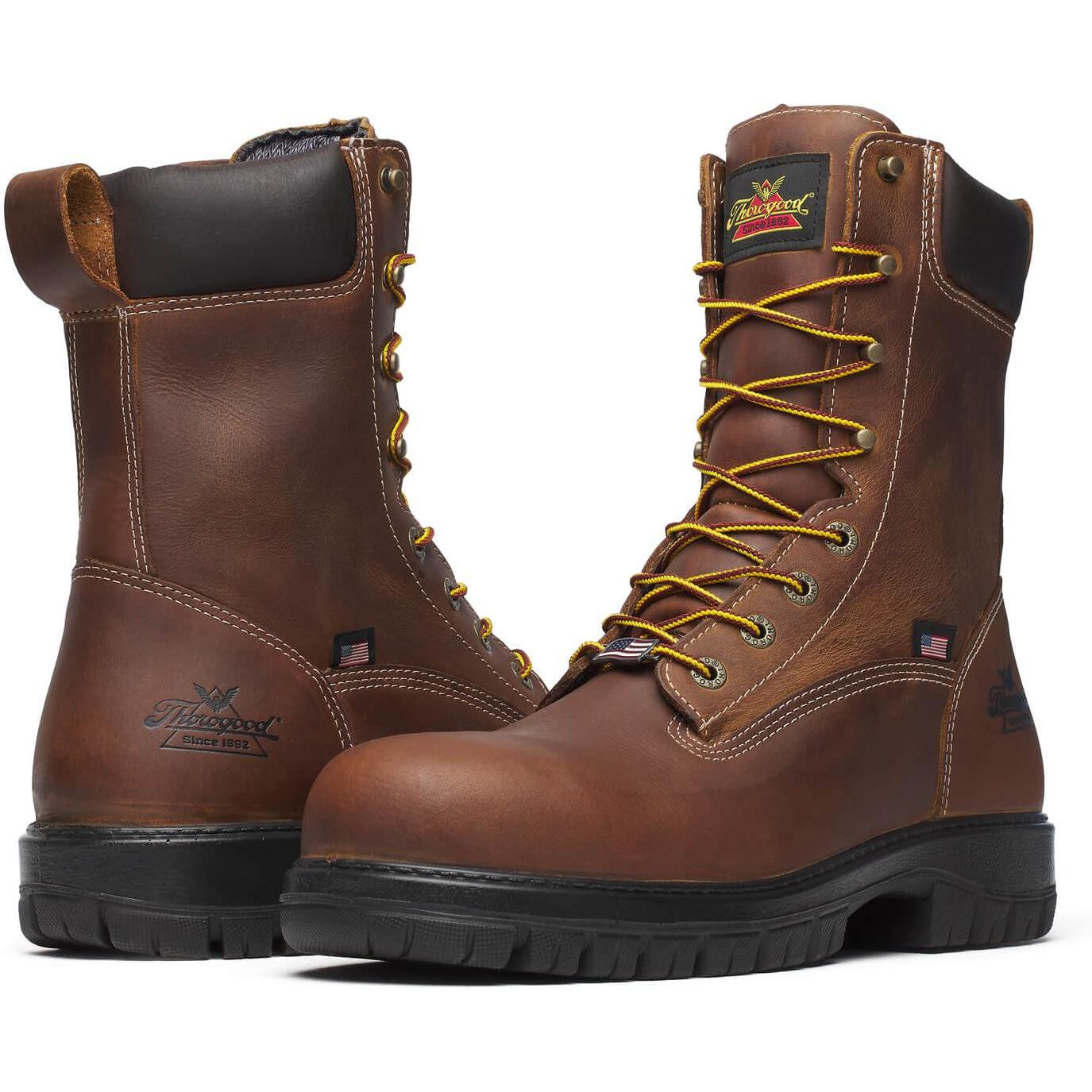 Thorogood Men's Genesis Series 8" Round Toe WP Work Boot- Bourbon- 804-4251 - Overlook Boots