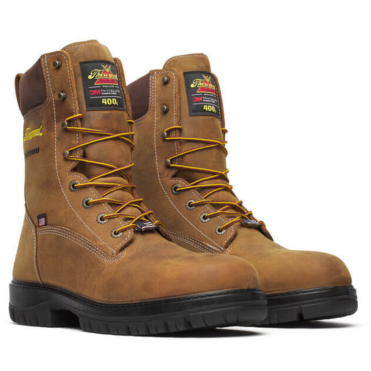Thorogood Men's Genesis Series 8" Safety Toe Waterproof Work Boot - Chestnut - 804-4259 7.0 / Medium / Chestnut - Overlook Boots