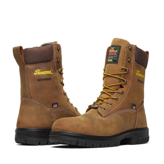 Thorogood Men's Genesis Series 8" Safety Toe Waterproof Work Boot - Chestnut - 804-4259 - Overlook Boots