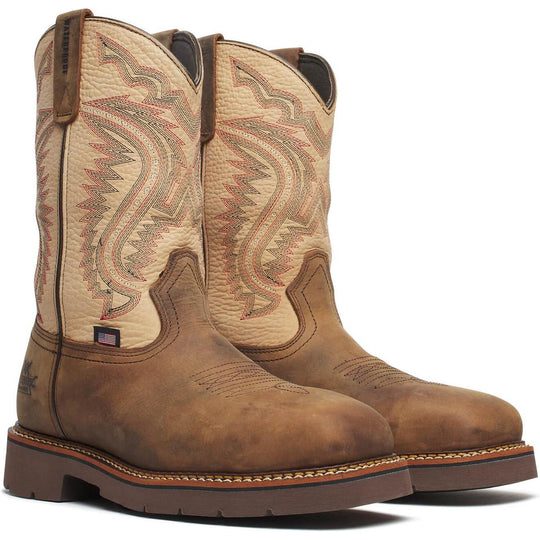 Thorogood Men's Crazy Horse 11" SQ Toe Waterproof Western Work Boot 804-4307 - Overlook Boots