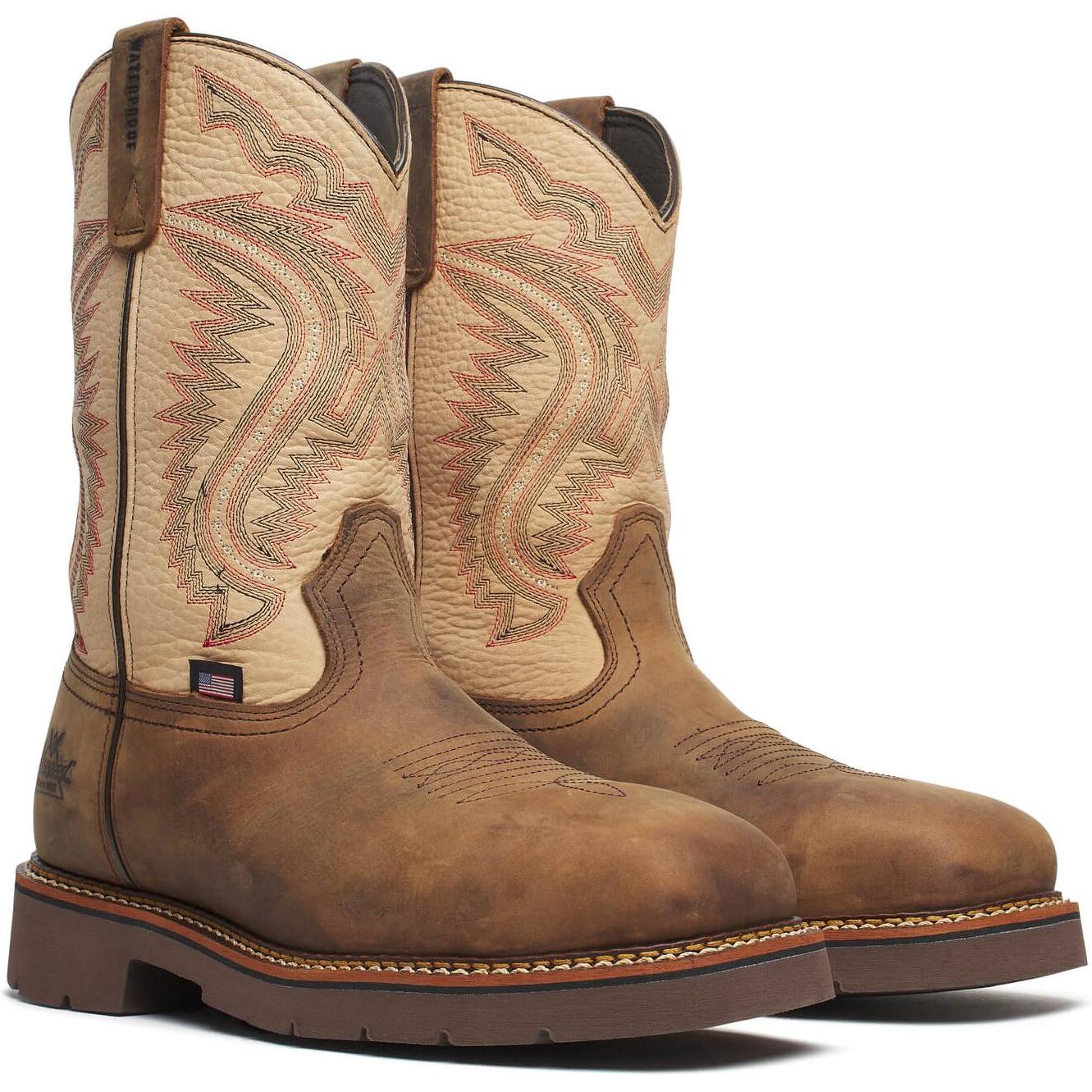 Thorogood Men's Crazy Horse 11" SQ Toe Waterproof Western Work Boot 804-4307 - Overlook Boots