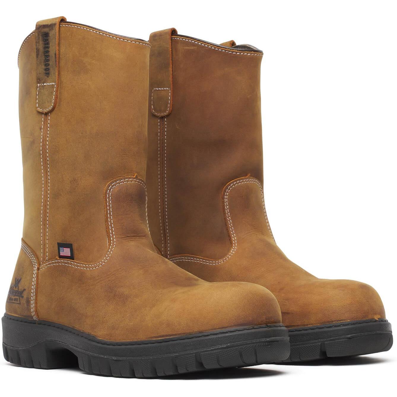 Thorogood Men's Genesis 11" Nano Toe Waterproof Wellington Work Boot - Chestnut - 804-4323 - Overlook Boots