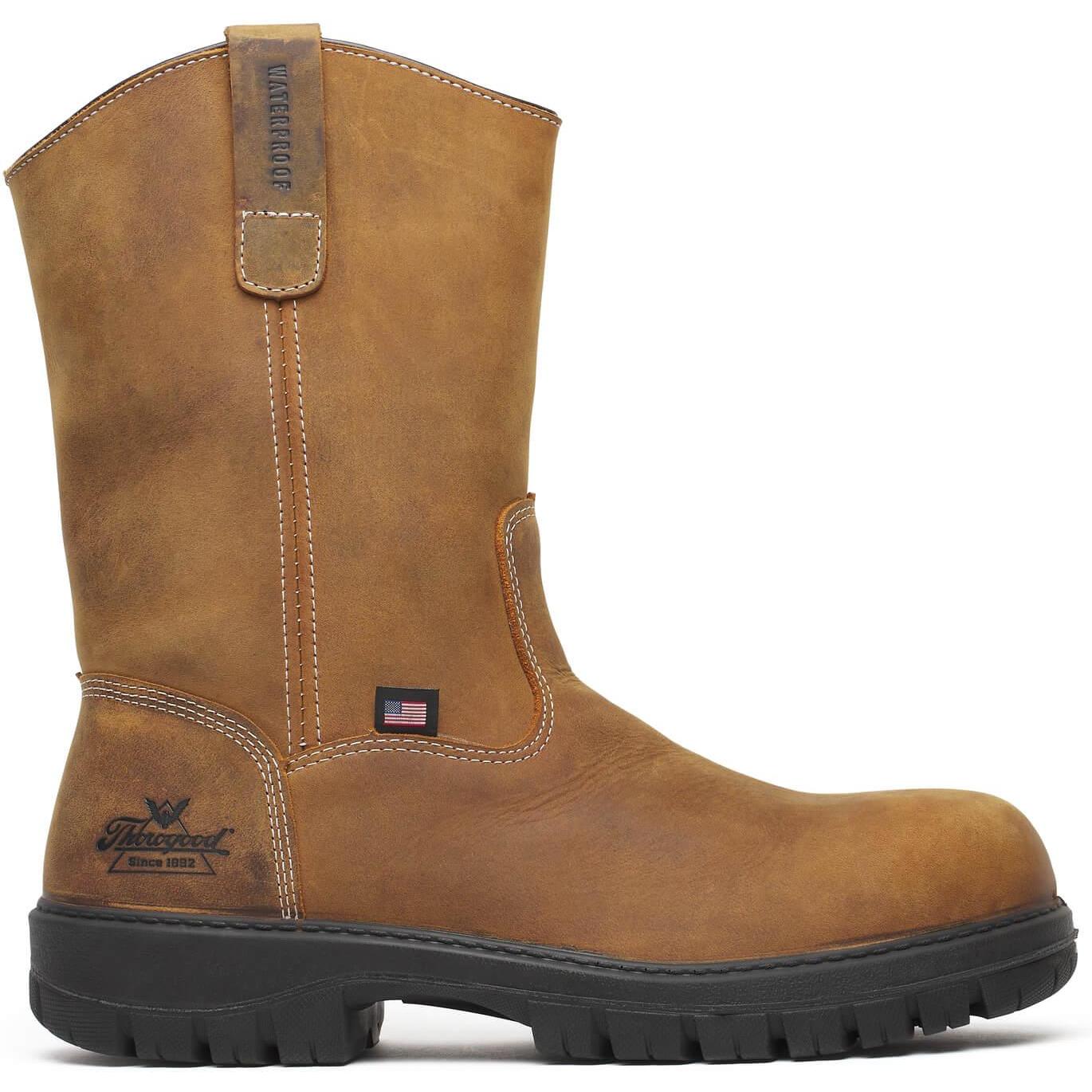 Thorogood Men's Genesis 11" Nano Toe Waterproof Wellington Work Boot - Chestnut - 804-4323 7 / Medium / Chestnut - Overlook Boots