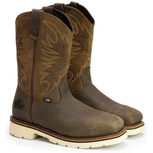 Thorogood Men's American Heritage 11" Western Work Boot -Crazyhorse- 804-4331 7 / Medium / Brown - Overlook Boots