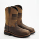 Thorogood Men's Western 11" Safety Toe Waterproof Slip Resistant Work Boot -Tan- 804-4338 7.0 / Wide / Brown - Overlook Boots
