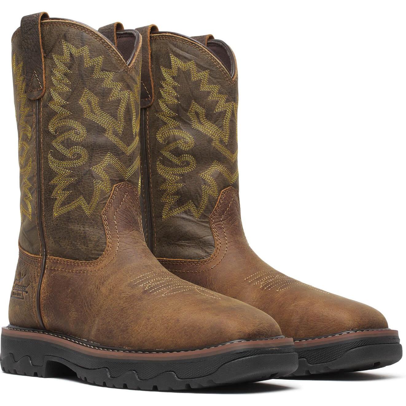 Thorogood Men's Buffalo Ridge 11" Square Toe WP Western Work Boot - Brown - 804-4342 - Overlook Boots