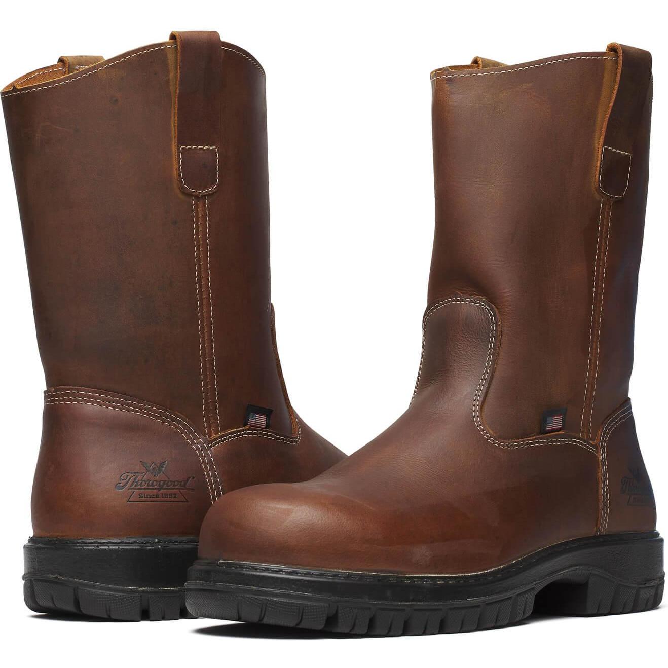 Thorogood Men's Genesis Series 11" Round Toe WP Work Boot- Bourbon- 804-4351 - Overlook Boots