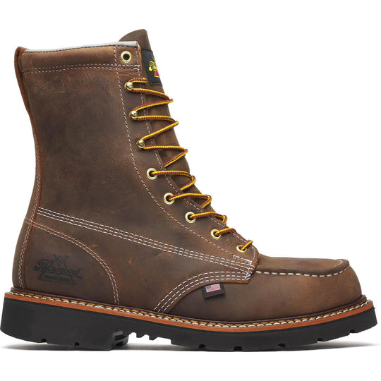 Thorogood Men's American Heritage 8" Moc Toe BLK 90 Work Boot - Brown - 804-4398 7.0 / Medium / Brown - Overlook Boots