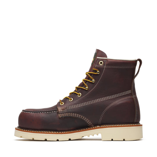 Thorogood Men's American Legacy 6" Nano Moc Toe Slip Resistant Work Boot - Brown - 804-6110