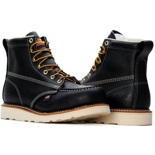 Thorogood Men's American Heritage 6" Wedge Work Boot - Black - 804-6201 - Overlook Boots