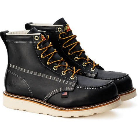 Thorogood Men's American Heritage 6" Wedge Work Boot - Black - 804-6201 - Overlook Boots