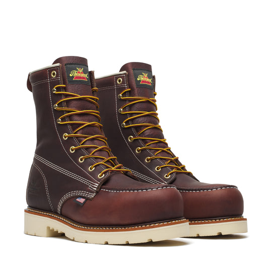 Thorogood Men's American Legacy 8" Nano Moc Toe Slip Resistant Work Boot - Brown - 804-6210