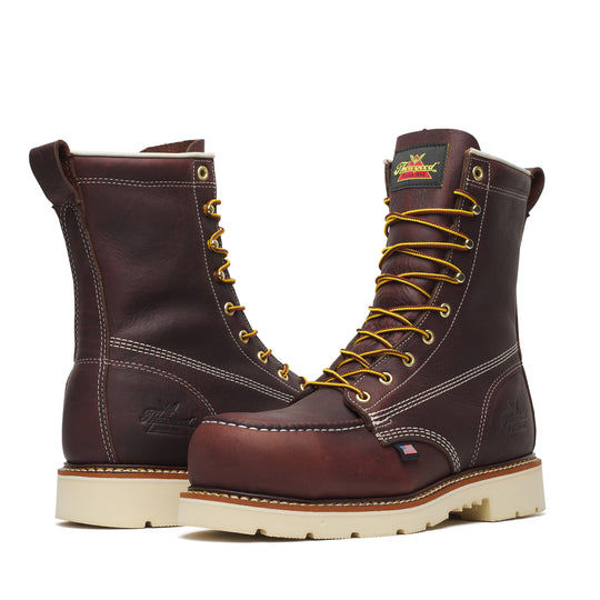Thorogood Men's American Legacy 8" Nano Moc Toe Slip Resistant Work Boot - Brown - 804-6210