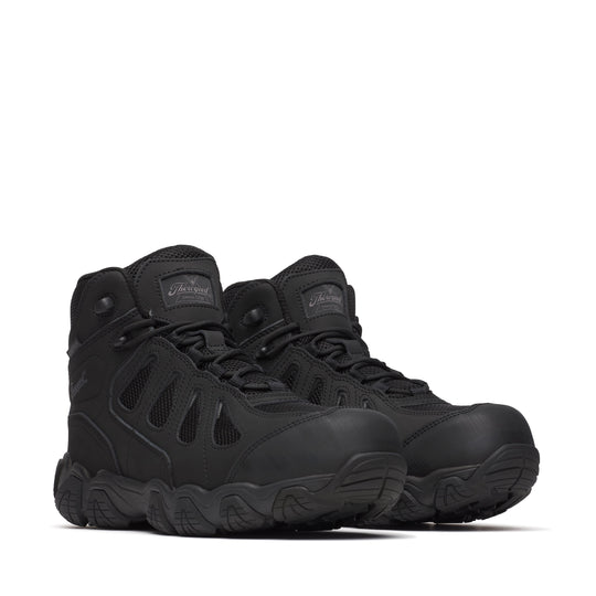 Thorogood Men's Crosstrex Mid Cut Safety Toe Waterproof Work Boot - 804-6494 8.0 / Medium / Black - Overlook Boots
