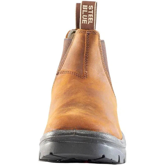 Steel Blue Men's Hobart 6" Soft Toe Waterproof Ankle Work Boot -Brown- 810901 - Overlook Boots