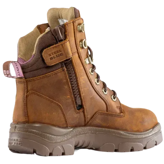 Steel Blue Women's Southern Cross Steel Toe WP Work Boot- Brown- 812859 - Overlook Boots