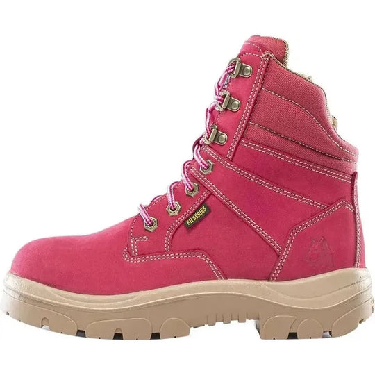 Steel Blue Women's Cross 6" Steel Toe Waterproof Side Zipper Work Boot -Pink- 812861 - Overlook Boots