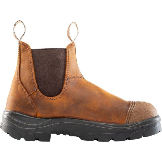Steel Blue Men's Hobart Scuff Steel Toe Slip Resistant Work Boot -Brown- 812967 - Overlook Boots