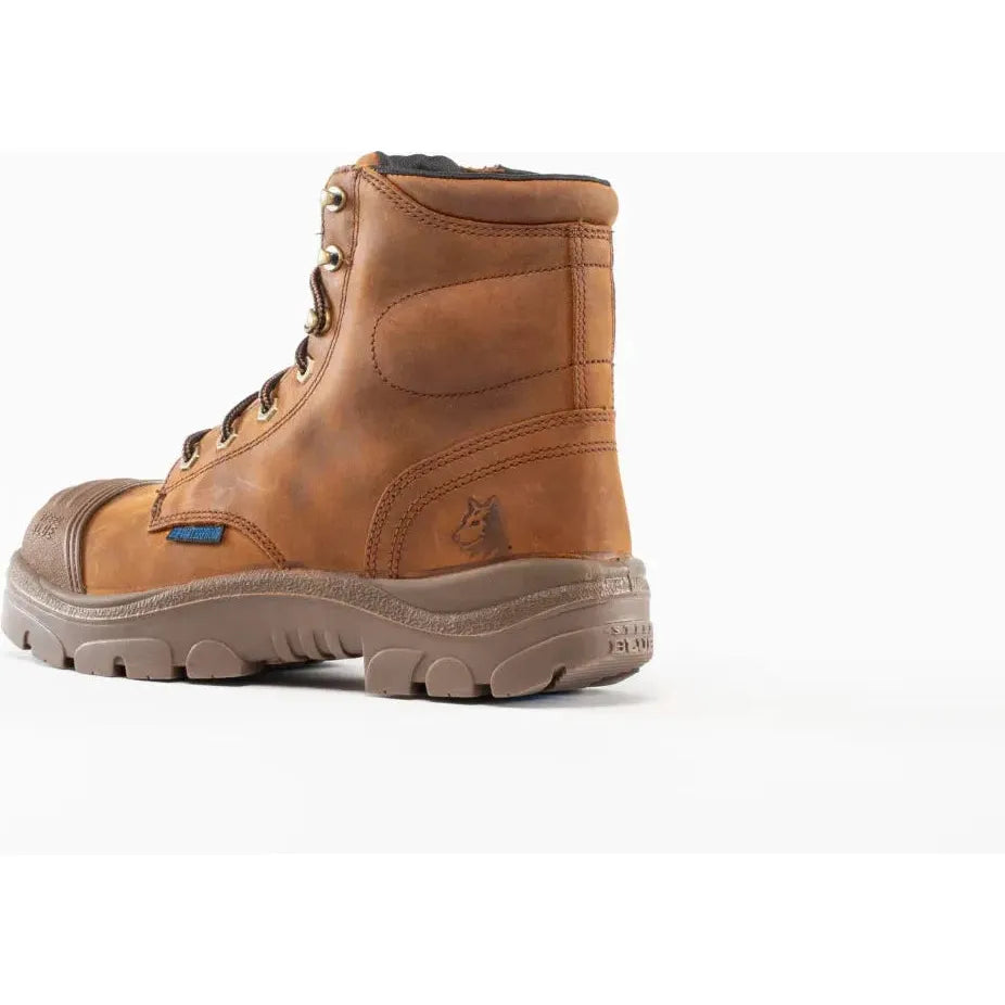 Steel Blue Men's Argyle Scuff 6" Steel Toe WP Work Boot- Brown- 812962 - Overlook Boots