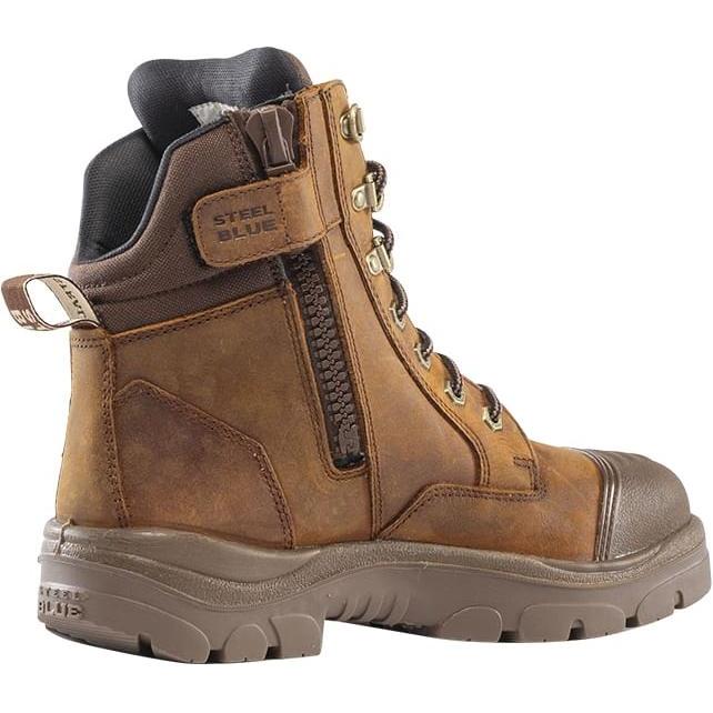 Steel Blue Men's Southern Cross 6" Steel Toe WP Work Boot- Brown - 812969 - Overlook Boots