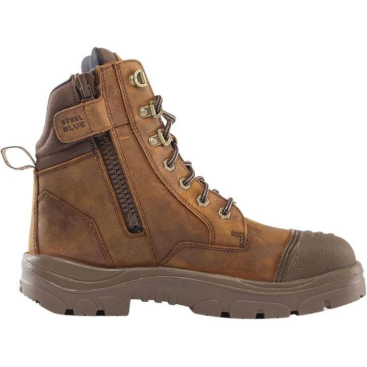 Steel Blue Men's Southern Cross 6" Steel Toe WP Work Boot- Brown - 812969 - Overlook Boots