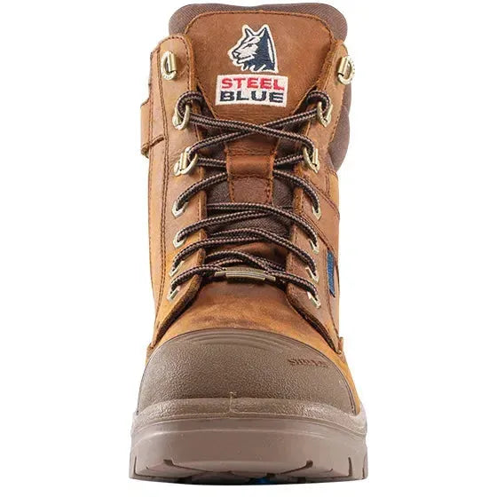 Steel Blue Men's Southern Cross 6" Steel Toe WP Work Boot- Brown - 812969 - Overlook Boots