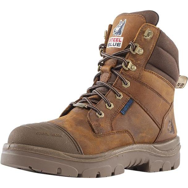 Steel Blue Men's Southern Cross 6" Steel Toe WP Work Boot- Brown - 812969 - Overlook Boots