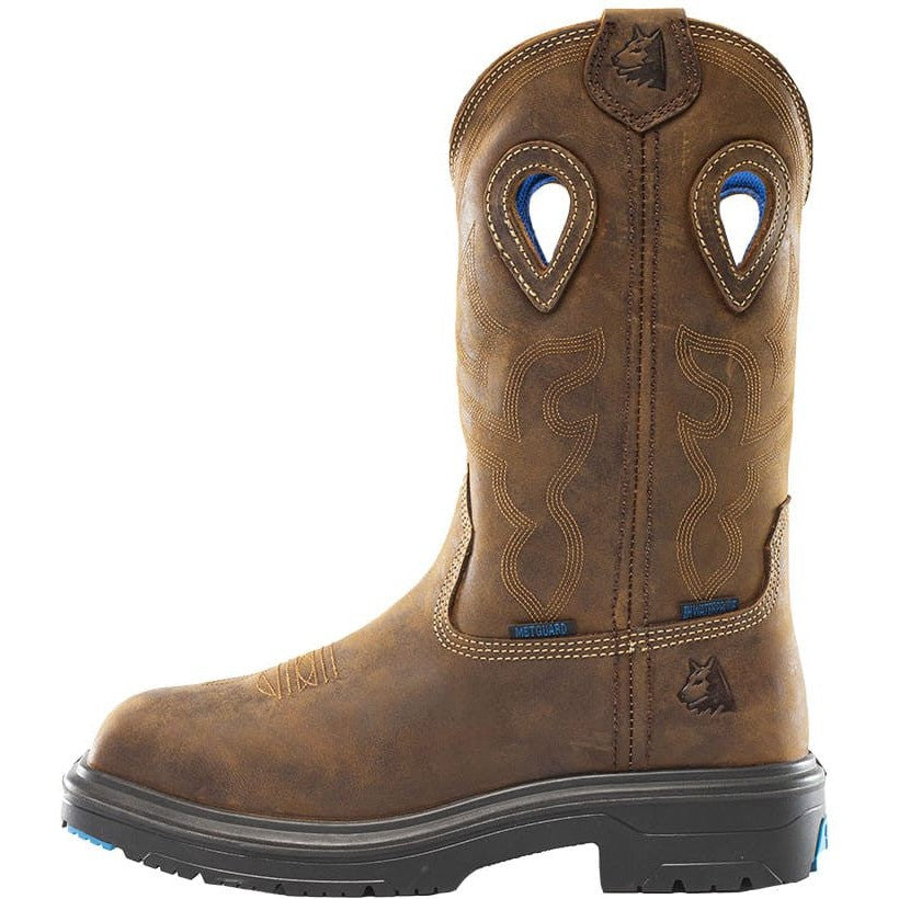Steel Blue Men's Heeler Met Steel Toe Waterproof Western Work Boot -Brown- 813904 - Overlook Boots