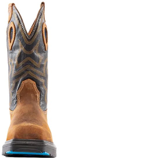 Steel Blue Men's Blue Heeler Steel Toe WP Western Work Boot- Black- 813945 - Overlook Boots
