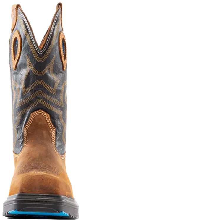 Steel Blue Men's Blue Heeler Steel Toe WP Western Work Boot- Black- 813945 - Overlook Boots