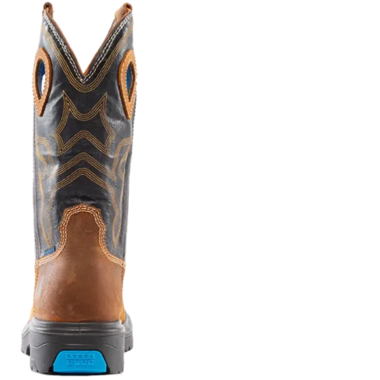 Steel Blue Men's Blue Heeler Steel Toe WP Western Work Boot- Black- 813945 - Overlook Boots