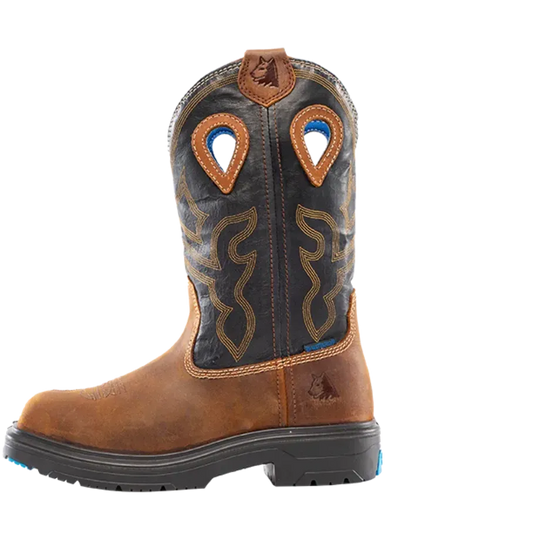 Steel Blue Men's Blue Heeler Steel Toe WP Western Work Boot- Black- 813945 - Overlook Boots