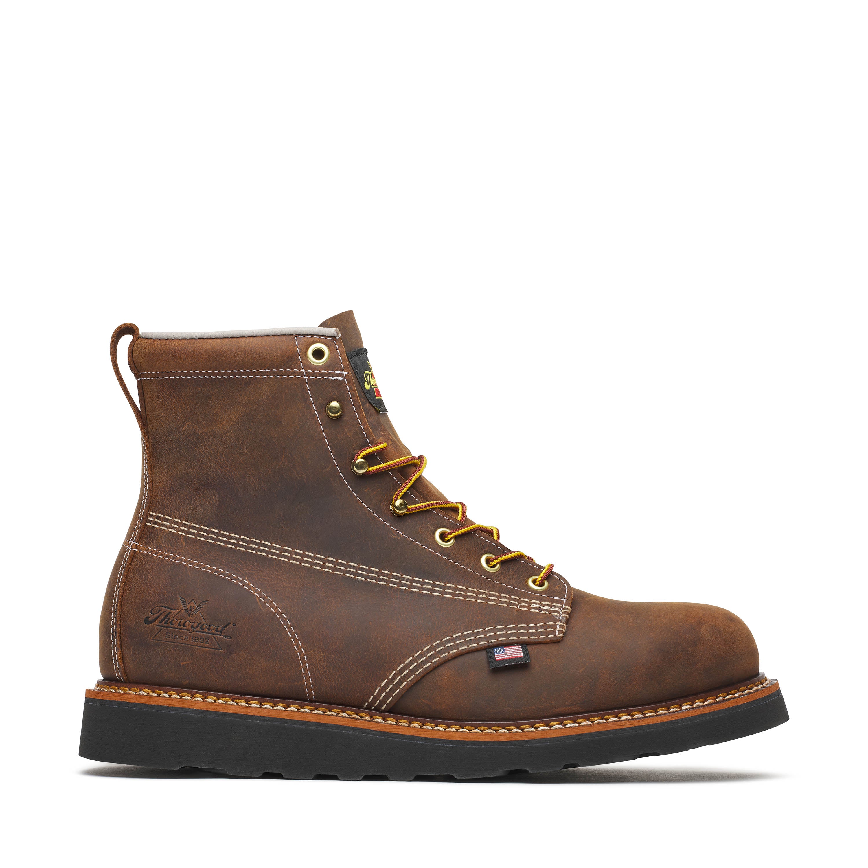 Thorogood Men's American Heritage 6" Slip Resistant Work Boot - Brown - 814-4161 7 / Wide / Brown - Overlook Boots