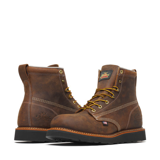 Thorogood Men's American Heritage 6" Slip Resistant Work Boot - Brown - 814-4161