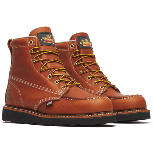 Thorogood Men's American Heritage 6" Moc Toe Work Boot- Tobacco- 814-4188 - Overlook Boots