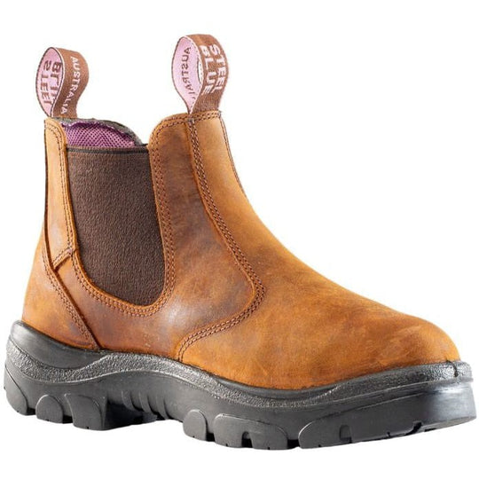 Steel Blue Women's Hobart Steel Toe Waterproof Metguard Work Boot -Brown- 892854 5 / Wide / Brown - Overlook Boots
