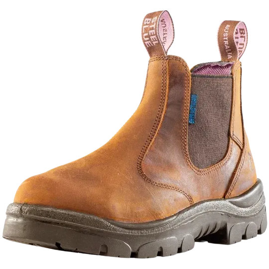 Steel Blue Women's Hobart Ladies 6" Steel Toe WP Work Boot- Brown - 812891 - Overlook Boots