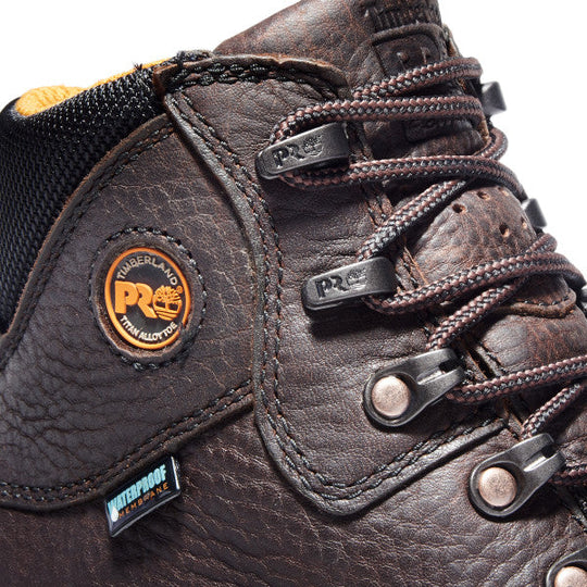 Timberland Pro Men's Titan Alloy Toe Waterproof Slip Resistant Work Boot -Brown- TB185520214 - Overlook Boots